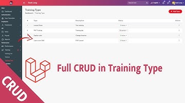 Full CRUD Training Type HR Laravel 8 | System Management