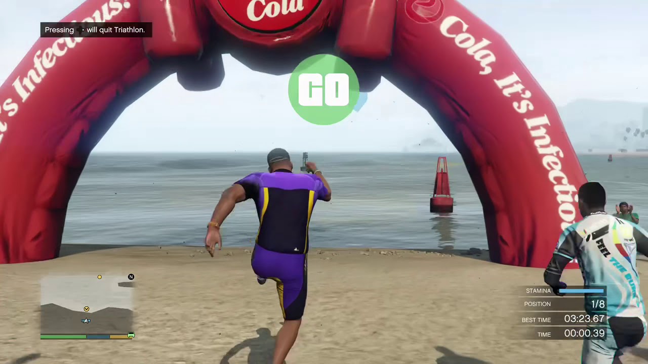 GTA V triathlon speed run attempt (230.097) YouTube