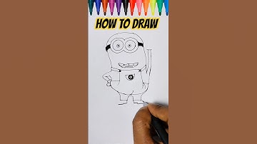 How to Draw Minions | Easy Cartoon Drawing for beginners #easydrawingtutorial  #minions #shorts