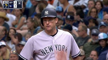 NYY@TB: Headley beats the shift with a bunt single