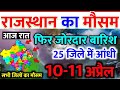 आज 10 april राजस्थान मौसम अलर्ट IMD Weather Alert Rajasthan | 10 april Heavy Rain Warning Rajasthan 