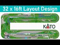 94 - Massive 32ft x 16ft layout design with KATO UNITRACK