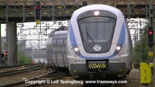 SL X60 Commuter Train Arriwing To Karlberg, Stockholm SL X60 Commuter Train Arriwing To Karlberg, Stockholm