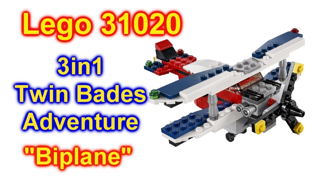 Lego 31020 Twinblade Adventures 3in1 Aircraft BiPlane Speed Build