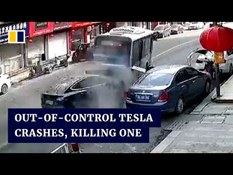 Tesla crashes in China after going out of control, killing one and injuring another