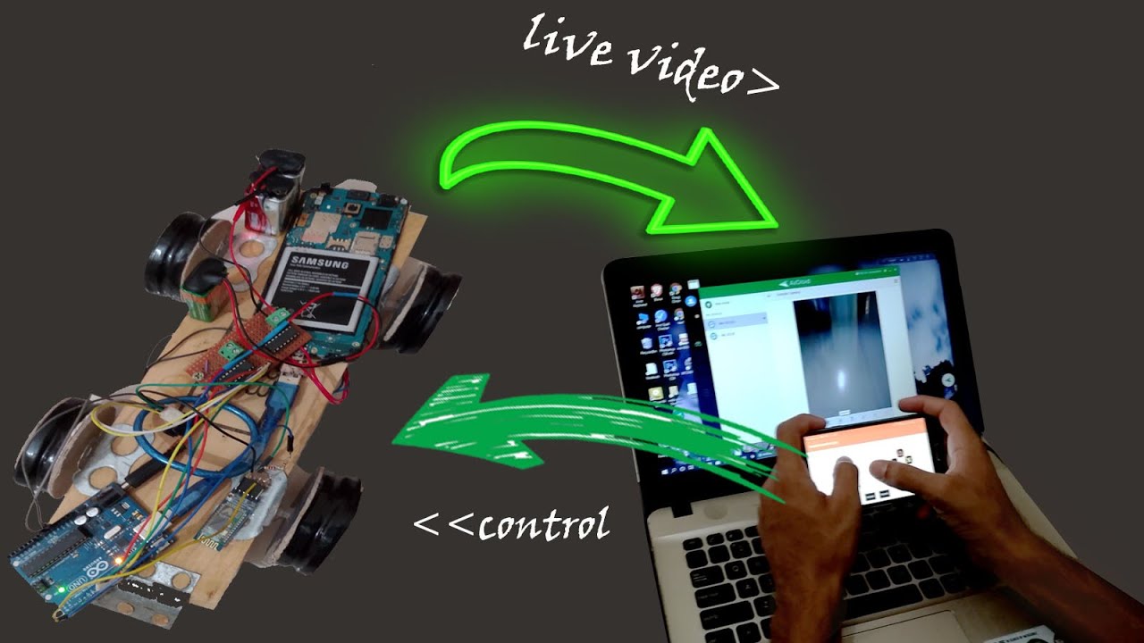 making blutooth control RC car with live video feature || control with phone || using old phone.