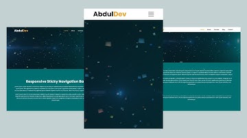 Create a Responsive Sticky Navigation Bar Using HTML, CSS and JavaScript | Free Source Code