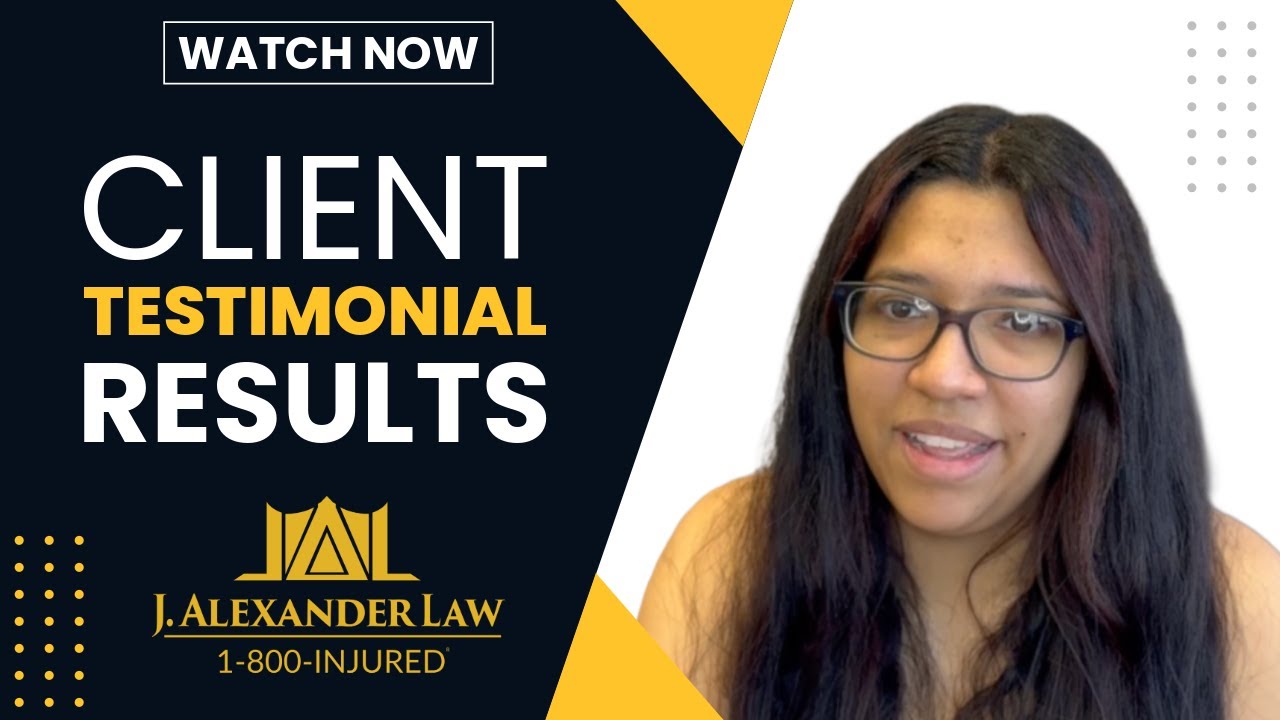 Olivia, a J. Alexander Law Firm client, telling the story of the crash at a yield sign that hurt her and her mother