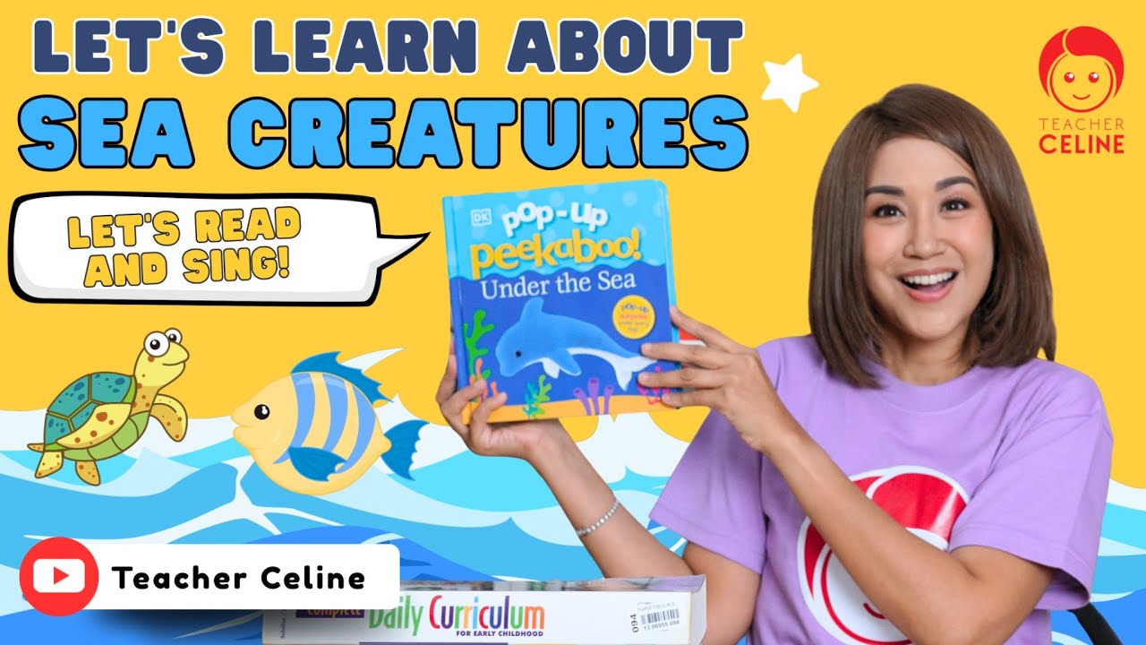 Узнайте больше о морских обитателях | Игра в прятки для малышей | Детская песенка-стишок с учител...