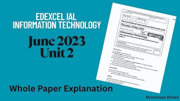 Edexcel IAL IT - AS - MAY 2023 UNIT 2 Past Paper Solution