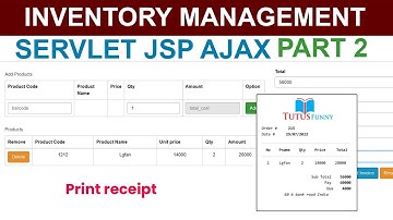 Inventory Management using Jsp Servlet Ajax Part 2