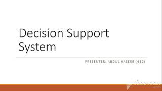 Decision Support System (DSS)
