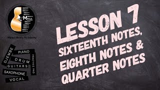 Exclusive Basic Rhythms Note Practice || Lesson 7 || Sixteenth Notes, Eighth Notes & Quarter Notes || Details