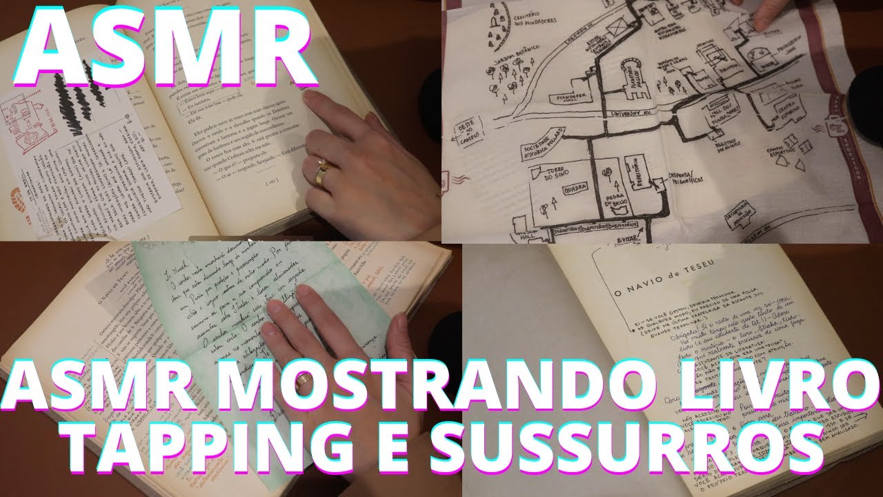 ASMR MOSTRANDO O LIVRO S O NAVIO DE TESEU -  Bruna Harmel ASMR