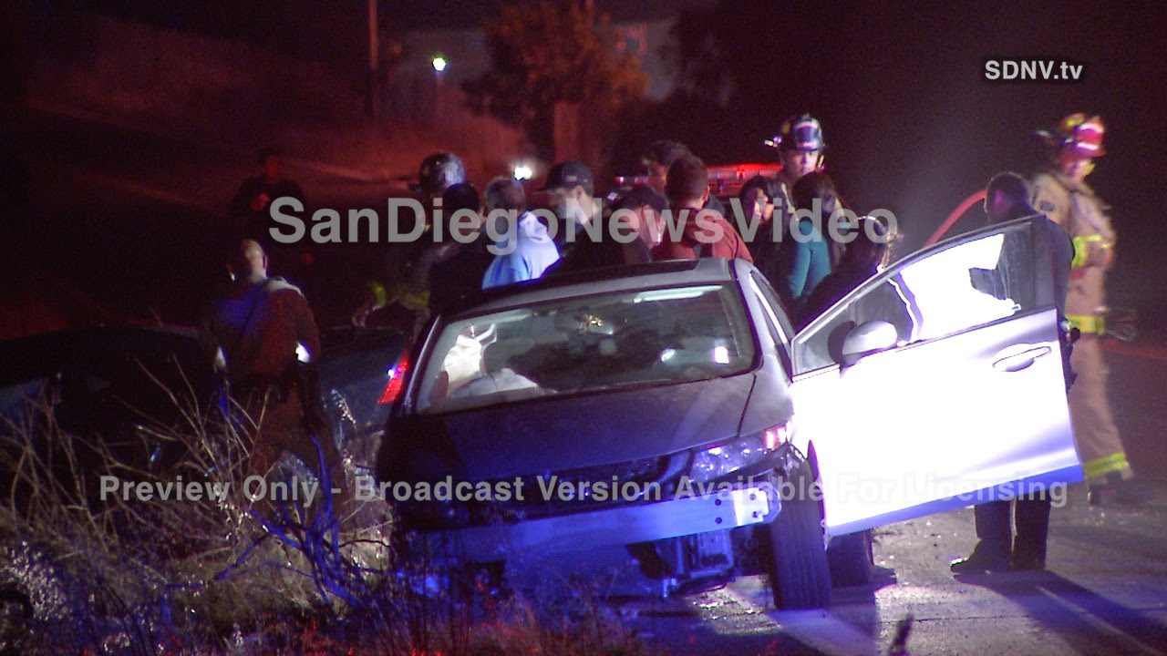 06-20 - CAR FLIES OFF FREEWAY THROUGH FENCE & HITS TWO CARS - YouTube
