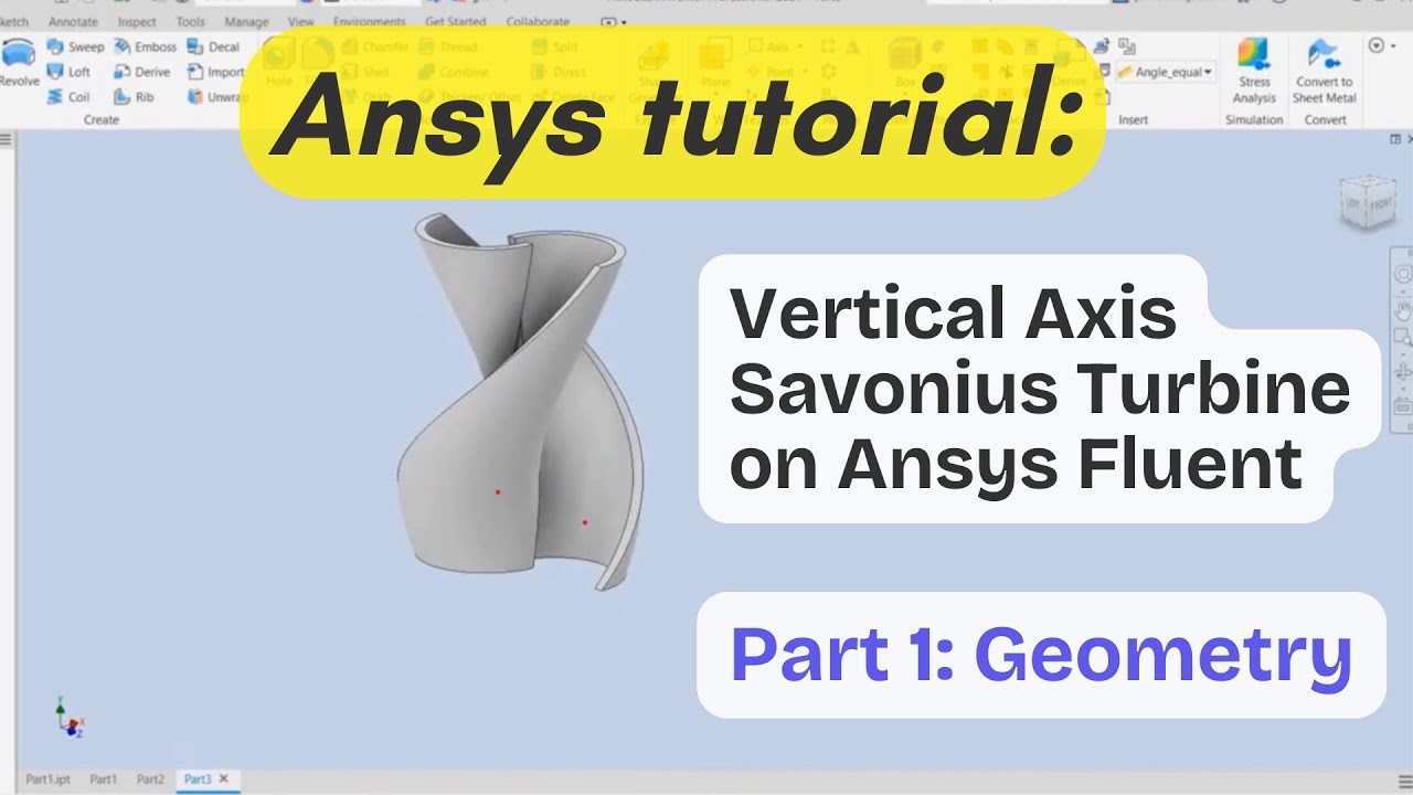 Vertical Axis Savonius Turbine Using Ansys Fluent | Part 1: Drawing The ...