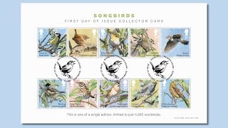Songbirds Stamps Collector Card