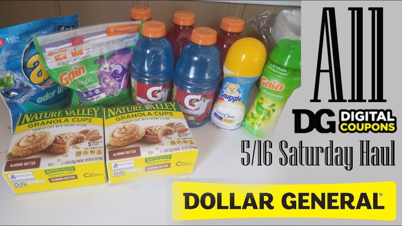 All Digital Dollar General Saturday Coupon Haul 5/16/20 Gain