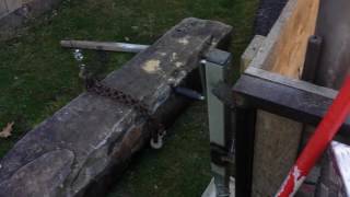 Harbor Freight Pickup Truck Crane Review- Moving MASSIVE 65 Inch Foundation STONE