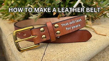 How to Make a Leather Belt | PDF Pattern