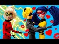 Квин Би (Queen Bee ) и Леди Баг ( Ladybug ). Видео, как куклы из-за Супер-Кота поменялись костюмами!