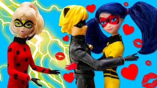 Квин Би (Queen Bee ) и Леди Баг ( Ladybug ). Видео, как куклы из-за Супер-Кота поменялись костюмами!