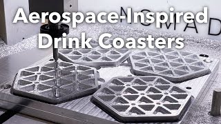 Machining Aluminum Isogrid Drink Coasters