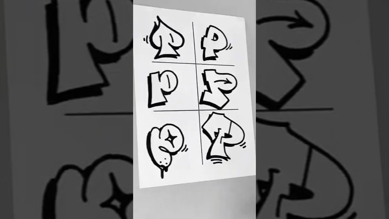 ГРАФФИТИ-БУКВА «P» В 6 СТИЛЯХ 👀 