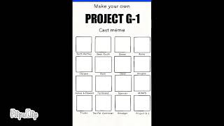 Project G-1 Cast Meme Template!