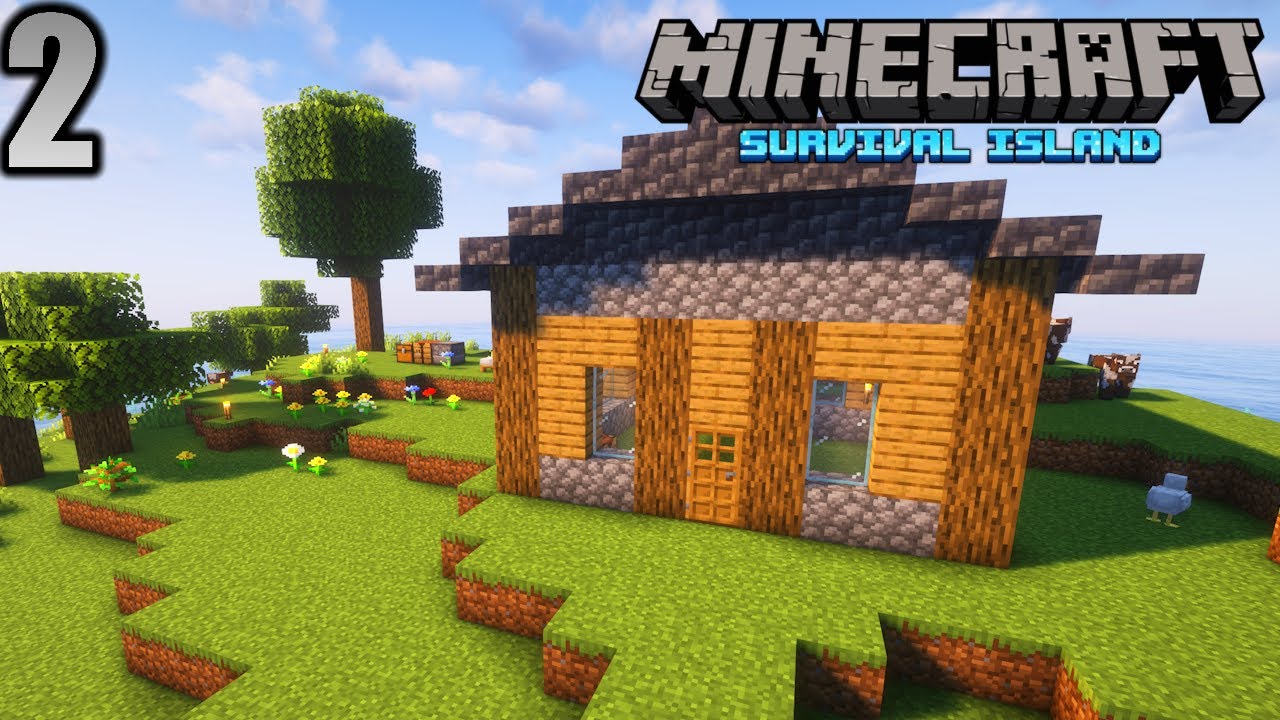 MY STARTER HOUSE | Minecraft Survival Island | Episode 2 - YouTube