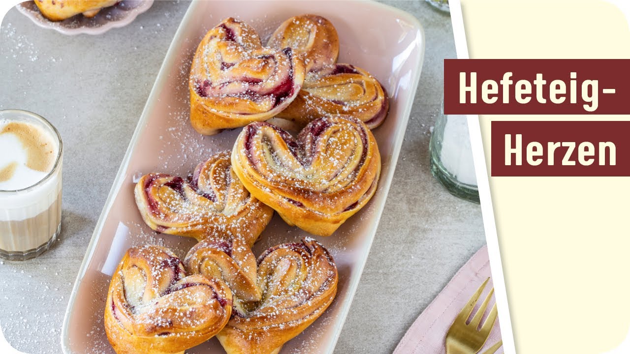 ❤️ Hefeteig-Herzen ❤️ | Rezept zum Muttertag