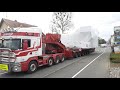 Transport d'une tourelle d'une pelle minière LIEBHERR P 995 par les Transports BRAME P.