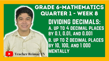 DIVISION OF DECIMALS PART 2 | MATH 6 | Q1 - WEEK 8