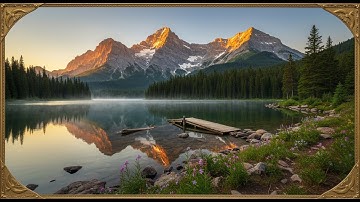 🏔️ EPIC MOUNTAIN LAKE ADVENTURE | STUNNING 4K ALPINE WILDERNESS TV FRAME ART 🏔️