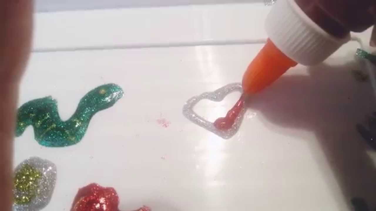 GLITTER GLUE STICKER D.I.Y! YouTube
