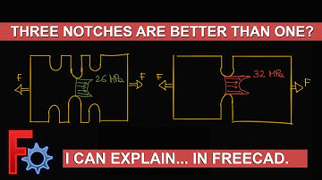 Reducing stress concentration through shadowing: parametric study in FreeCAD FEA