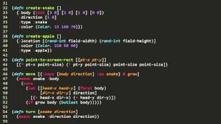 Clojure - PRACTICAL: snake game (1/2)