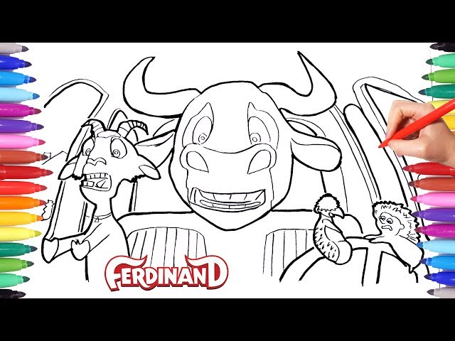 Ferdinand Movie Coloring Pages for Kids | How to draw Ferdinand Lupe