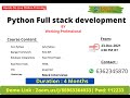 Python Full stack development | Srini IT