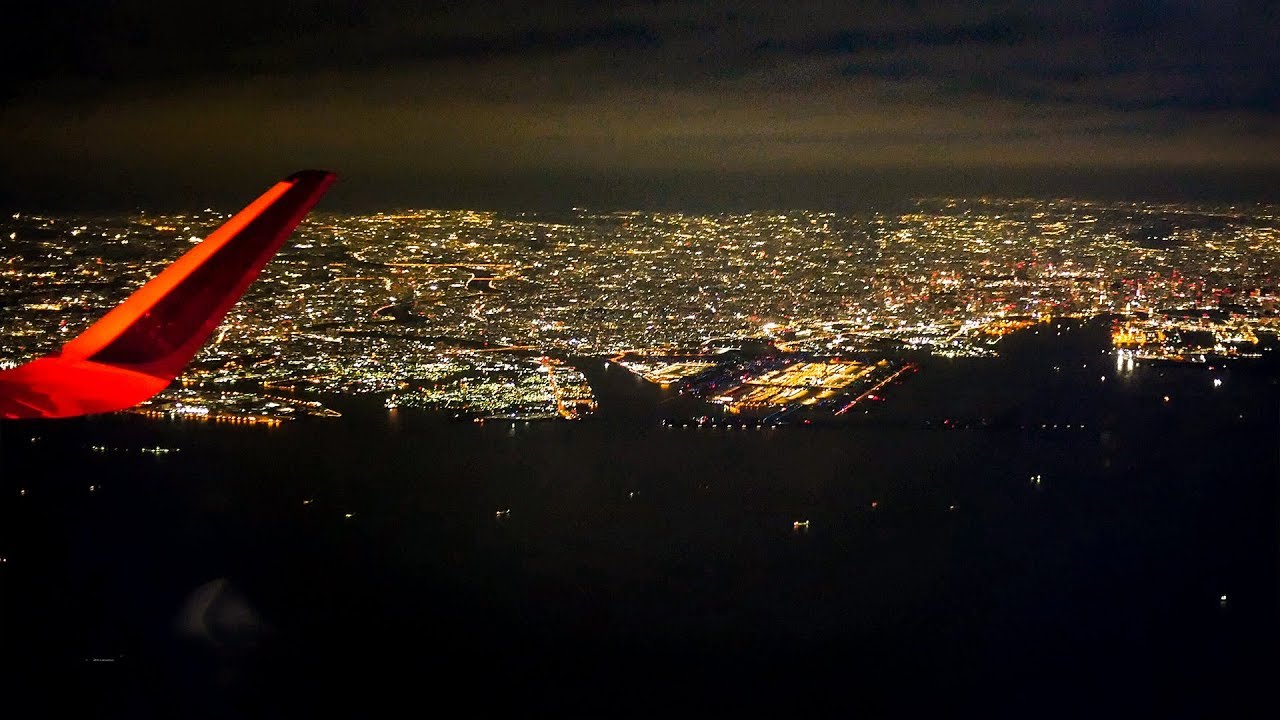 4kタキシング空港夜景 Ana285便 徳島行き羽田空港を出発 Youtube