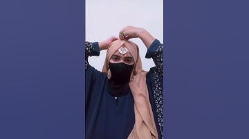 Hijab with Earrings Tutorial ❣️ #arabic #hijabbegginers #hijabtutorial #weddinghijab #tutorialhijab