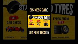 Professional Tyre Shop Menu Board, Business Card &amp; Leaflet Menu Design | Car Workshop Branding