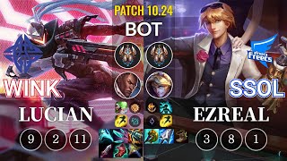 ES Wink Lucian vs AF SSol Ezreal Bot - KR Patch 10.24