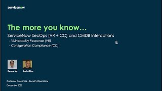 The more you know - SecOps and CMDB Interactions