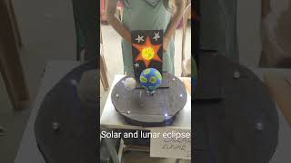 Solar and lunar eclipse working model#science project ideas#technology