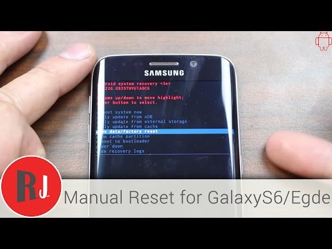 How to Manually Factory reset the Samsung Galaxy S6 Edge in stock Android recovery