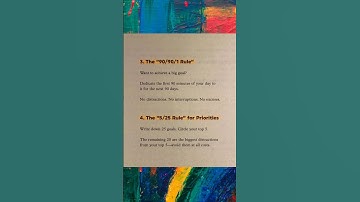 🚀 Unlock Your Productivity Potential with the 90/90/1 Rule! #productivityhacks #success #selfimprove