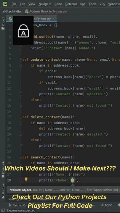 Address Book In Python Trick 🤭 #address #books #book #python #coding # ...