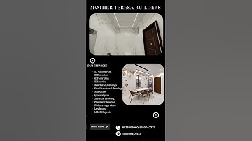 Mother Teresa Builders 89258099603d.  interior walkthrough video #3d #walkthrough #design #building