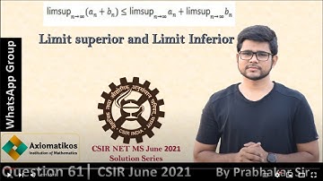 Question 61 | CSIR NET MS June 2021 | Part C | Real Analysis |Mathematics | By Prabhakar Sir